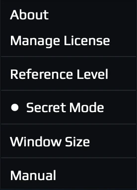 Secret Mode Menu